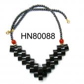 Black Hematite Semiprecious Stone Necklace Jewelry